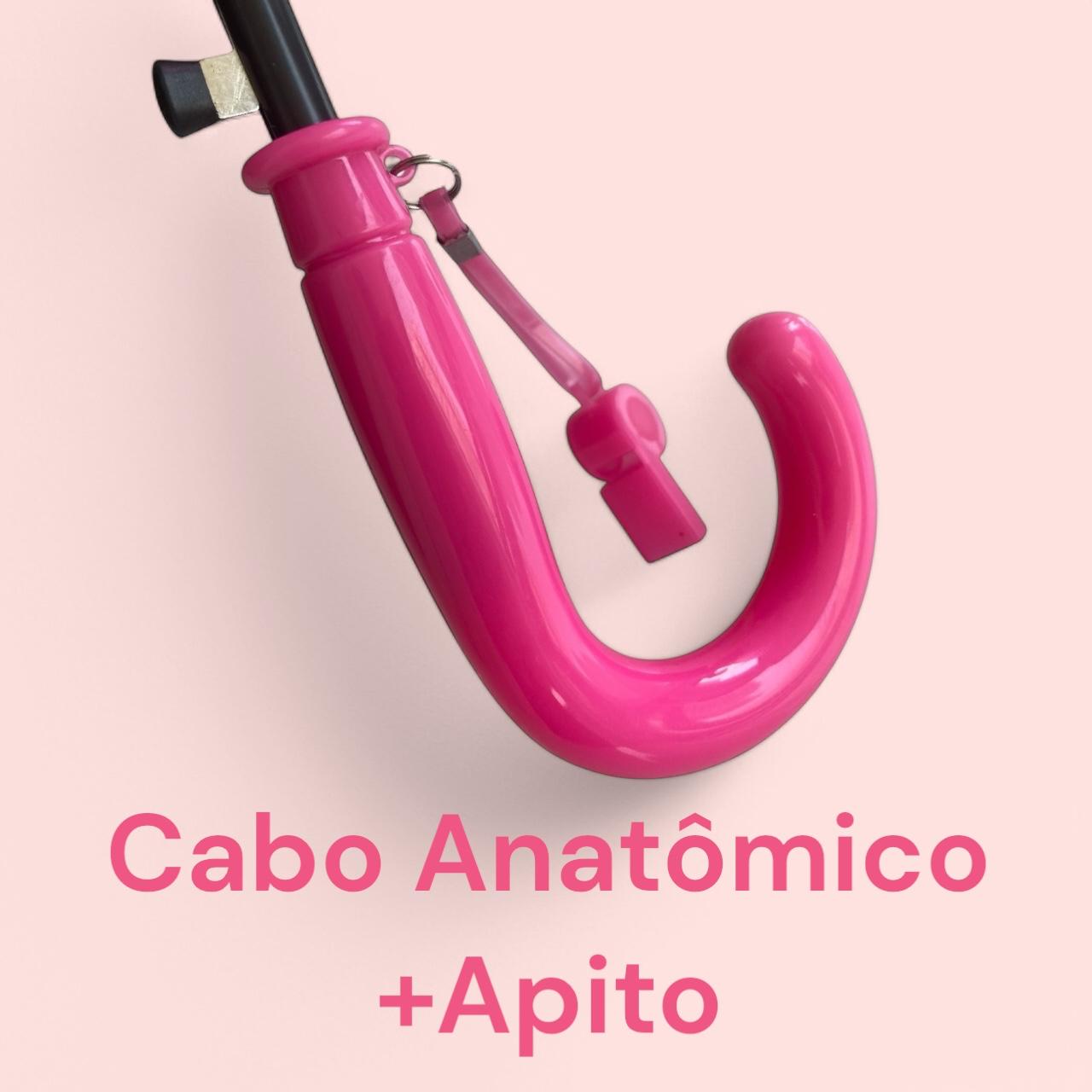 Guarda Chuva Infantil  + Capa de Chuva da Gatinha Nini Rosa e Verde