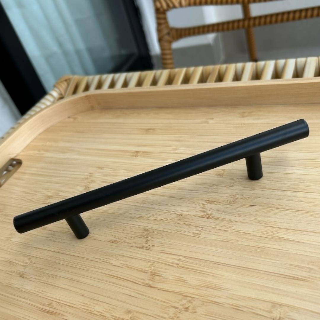 Kit c/10 Puxadores para Móveis e Gavetas 20 cm Estilo Minimalista Aço Inoxidável Acabamento Fosco