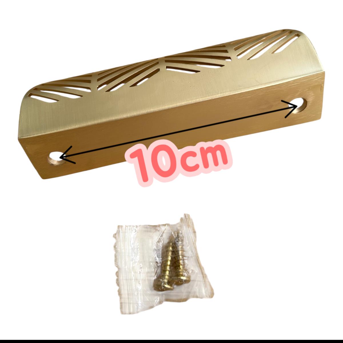 Kit c/08 Puxadores para Armários e Gavetas em Formato de Folha Dourado 12cm