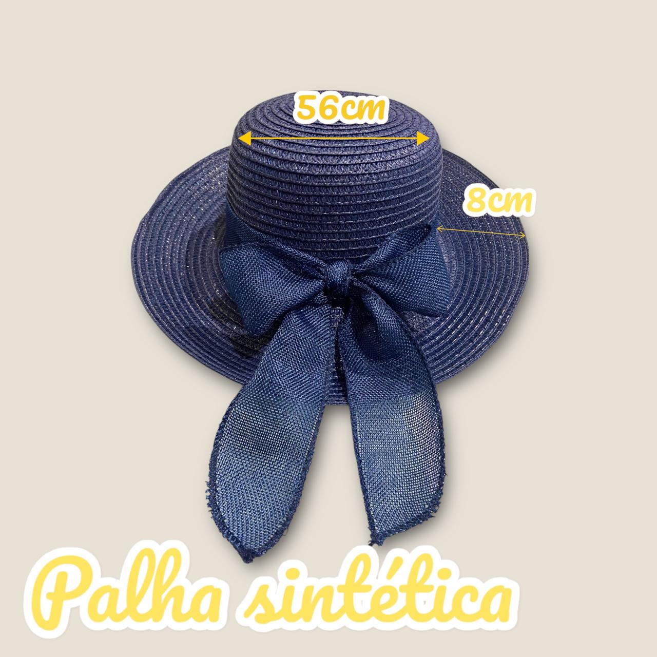 Chapéu de Palha Sintética Feminino Dobrável com Laço Decorativo, Estilo Clássico