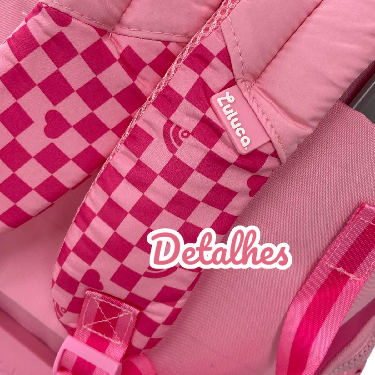 Mochila Escolar Infantil Rodinhas Luluca Rosa - Clio Style