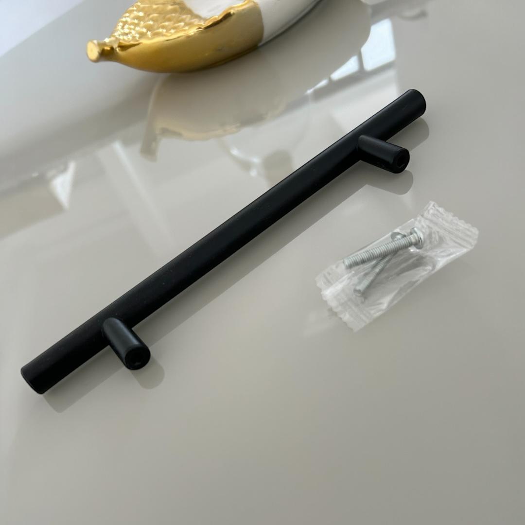 Kit c/10 Puxadores para Móveis e Gavetas 20 cm Estilo Minimalista Aço Inoxidável Acabamento Fosco