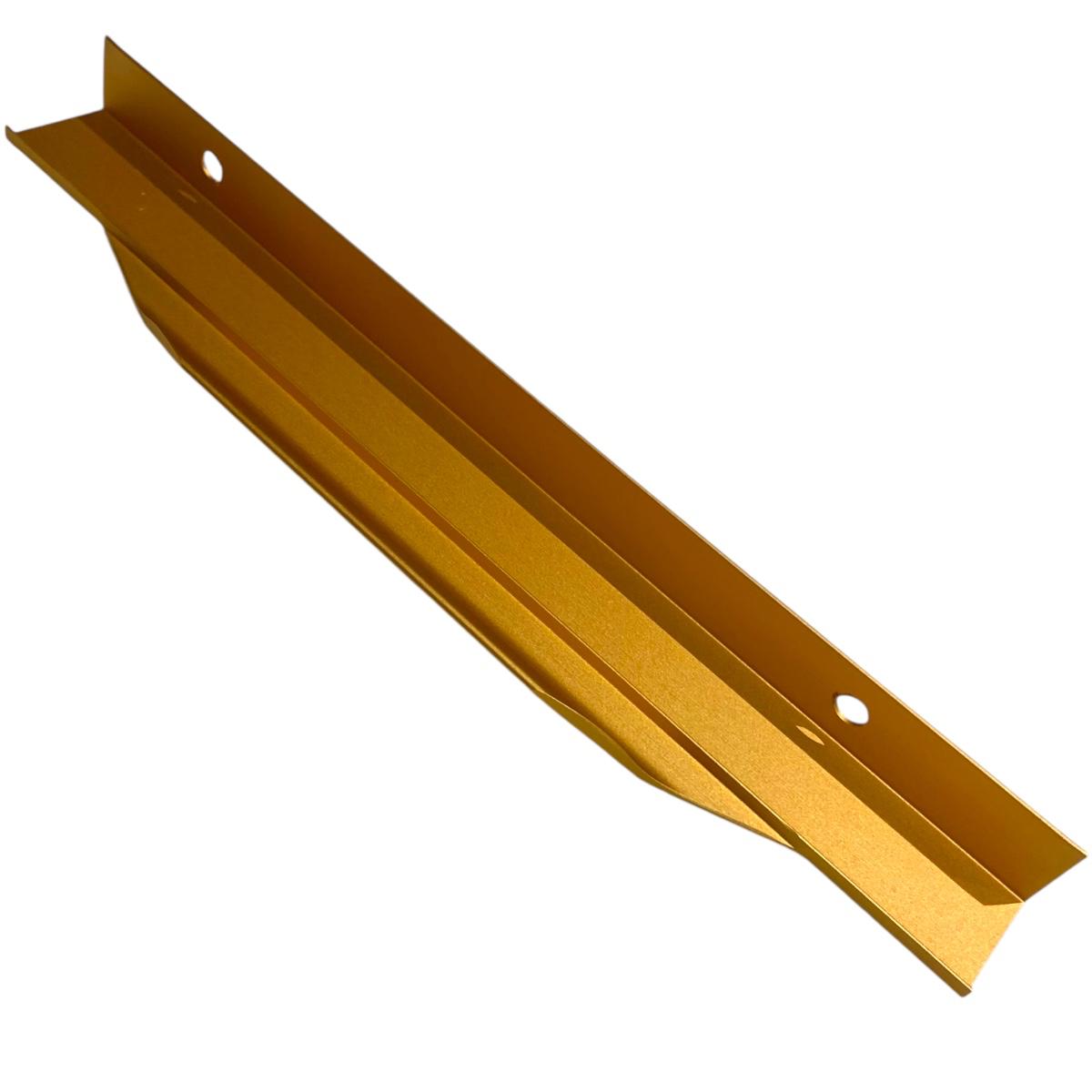 Kit 8 Peças Perfil Puxador Slim Alumínio Para Móveis 20 cm Cor Dourada -RIKABUNI