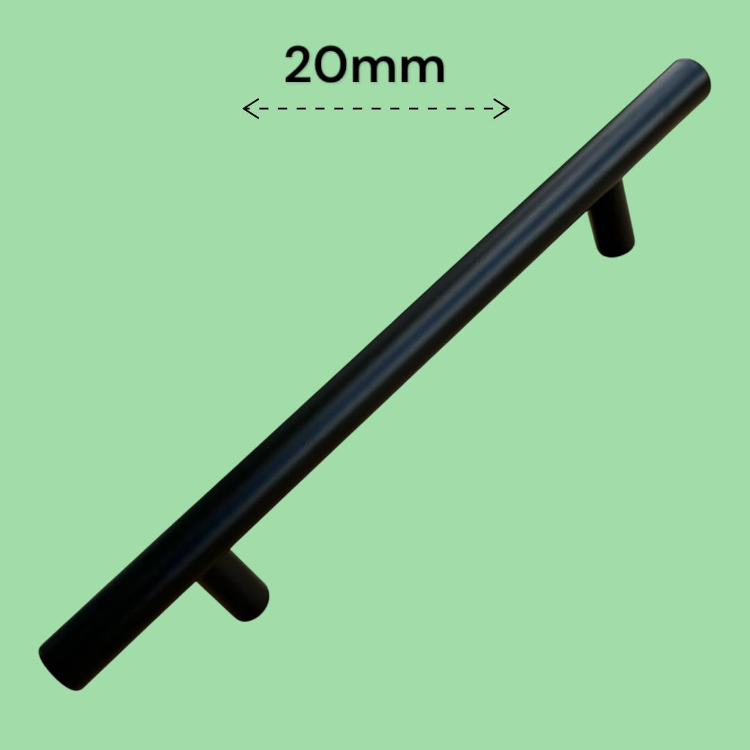 Kit c/10 Puxadores para Móveis e Gavetas 20 cm Estilo Minimalista Aço Inoxidável Acabamento Fosco