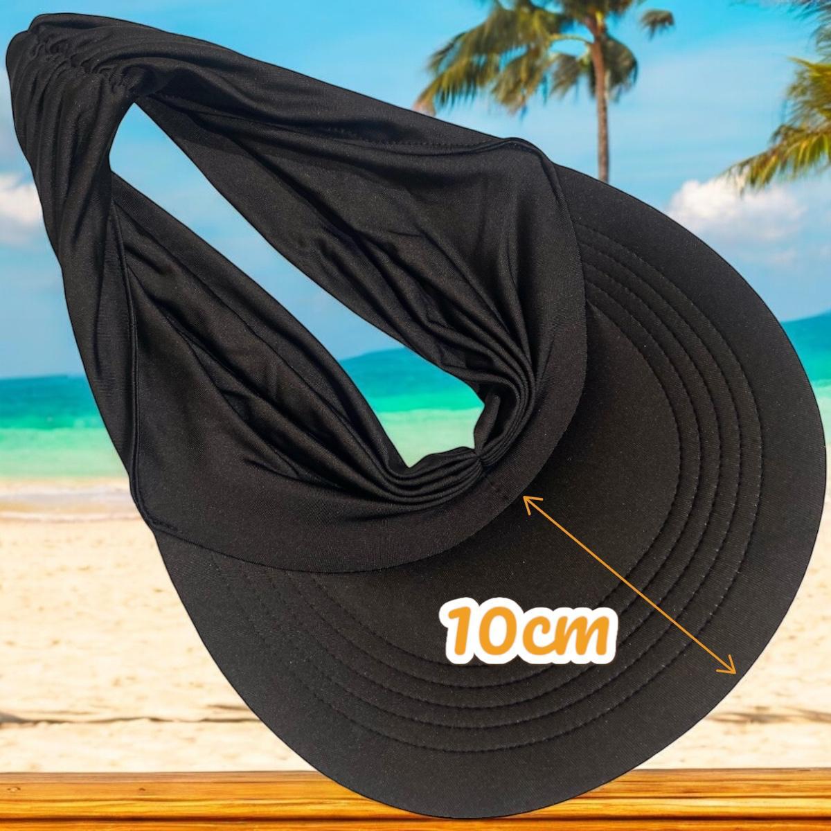 Viseira Turbante Feminina Luxo Aba Elegância Praia Luxo