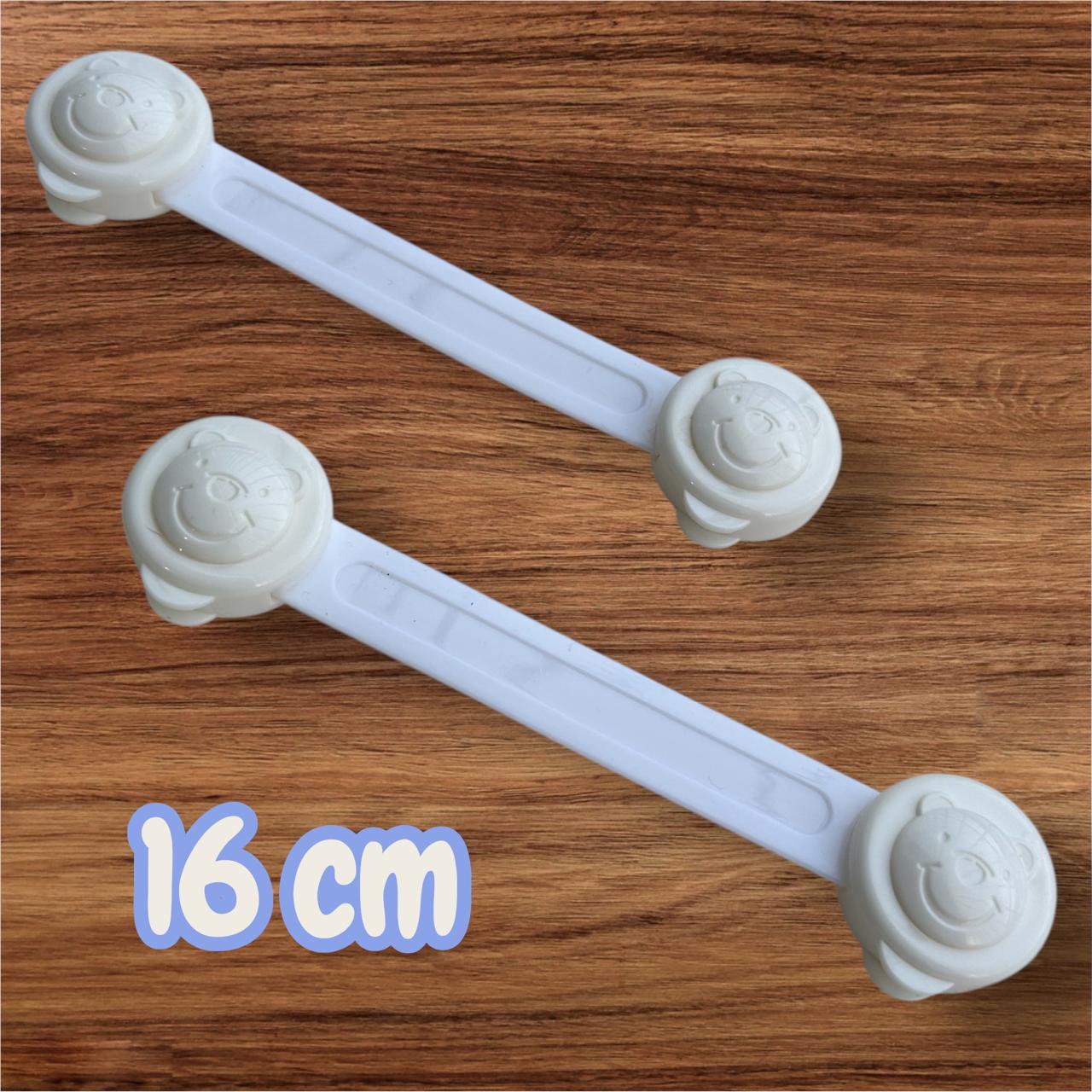Trava de Segurança para Armário Porta Gaveta, Protetor Infantil Flexível para Bebê, Branco, 16cm, 4 Peças