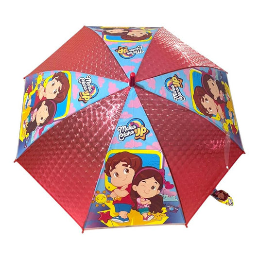 Guarda Chuva Infantil Maria Clara & JP com Apito - Vermelho
