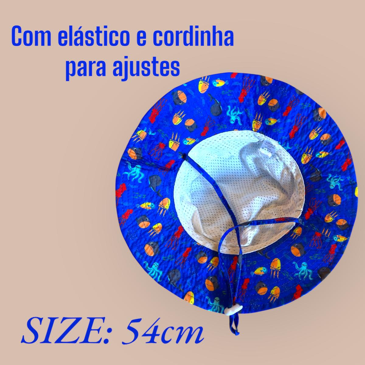Kit Cadeira de Praia c/ Guarda Sol+Chapéu Infantil com UPF50