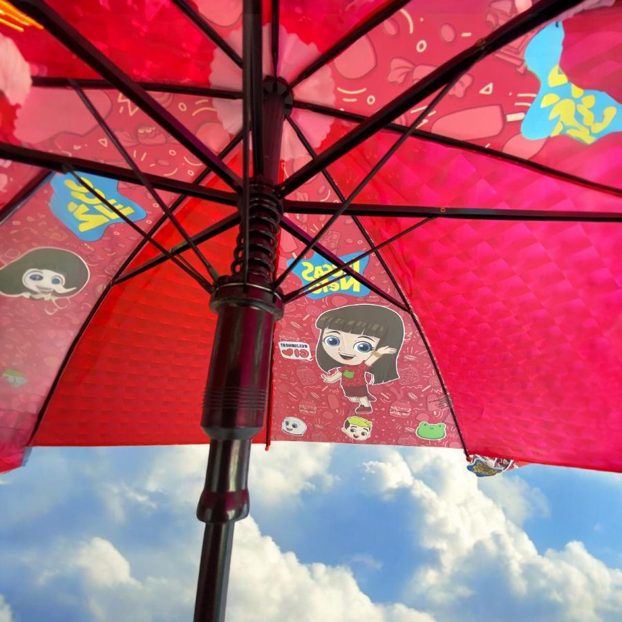 Guarda Chuva Sombrinha Infantil Gi & Luccas Neto Com Apito