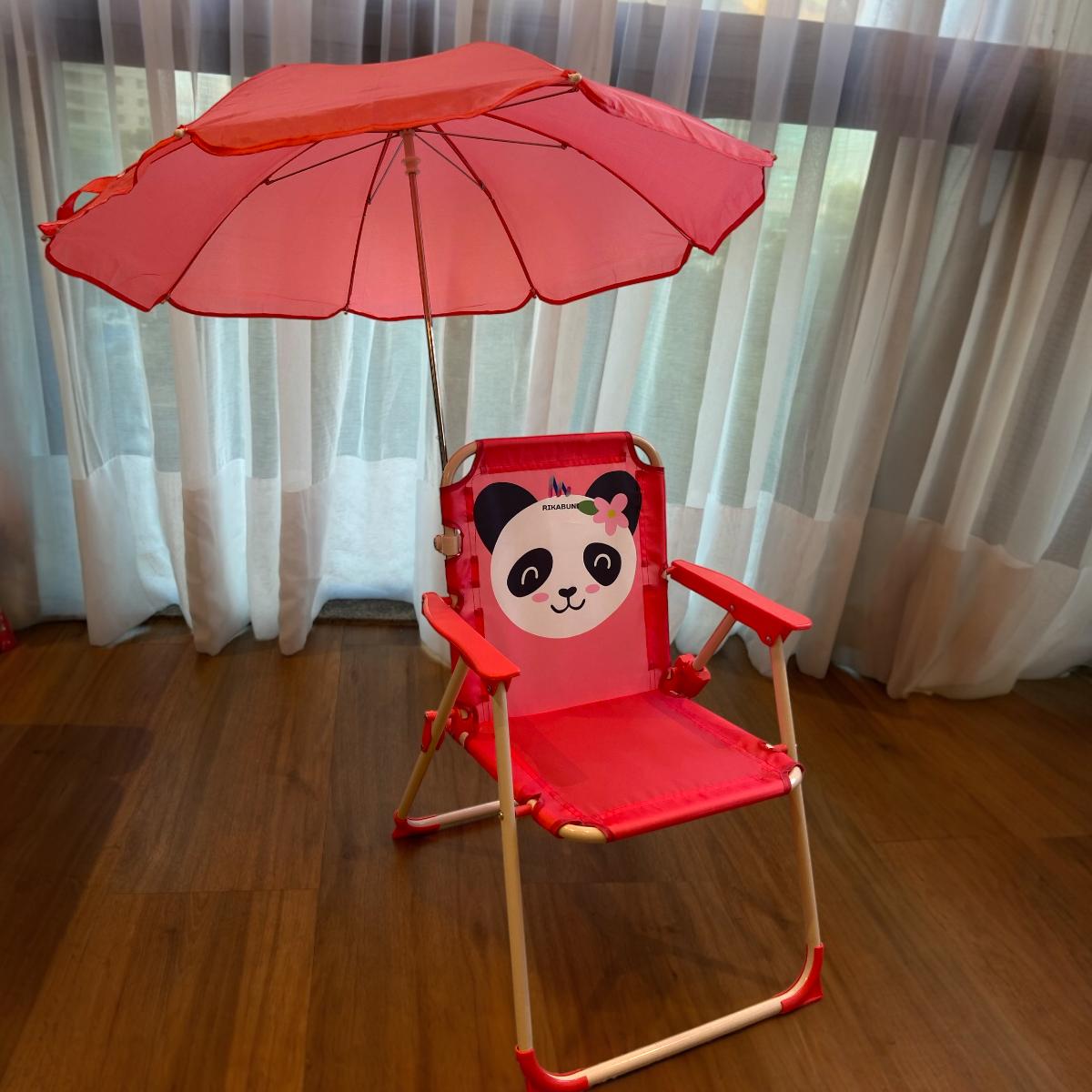 Cadeira de Praia e Jardim com Guarda Sol Infantil - RIKABUNI