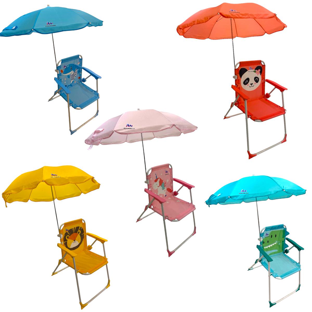 Cadeira de Praia e Jardim com Guarda Sol Infantil - RIKABUNI