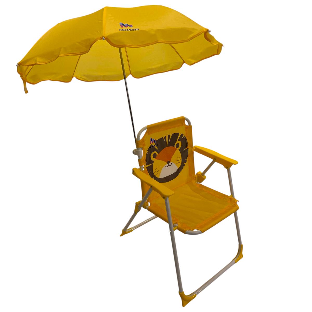 Cadeira de Praia e Jardim com Guarda Sol Infantil - RIKABUNI