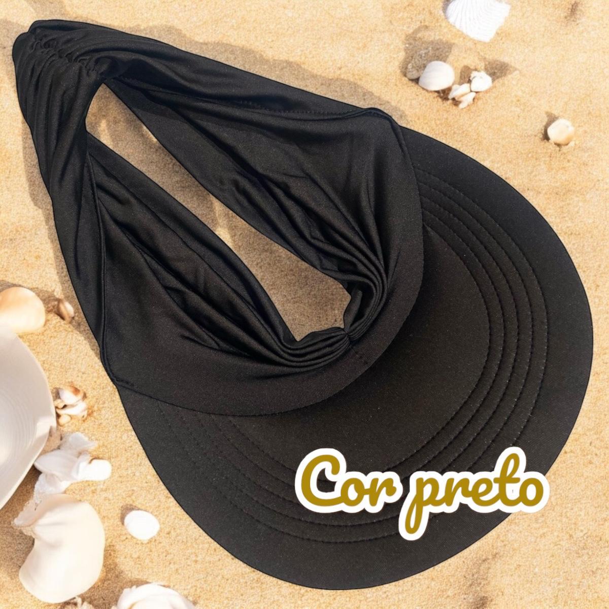 Viseira Turbante Feminina Luxo Aba Elegância Praia Luxo