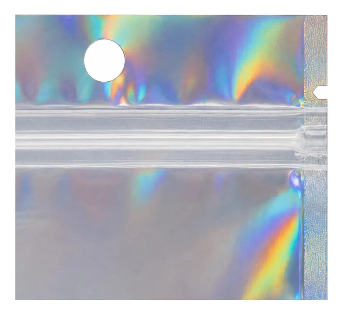 Saco Holográfico Zip Lock 8x13 cm Kit 25 ou 50 Unidades