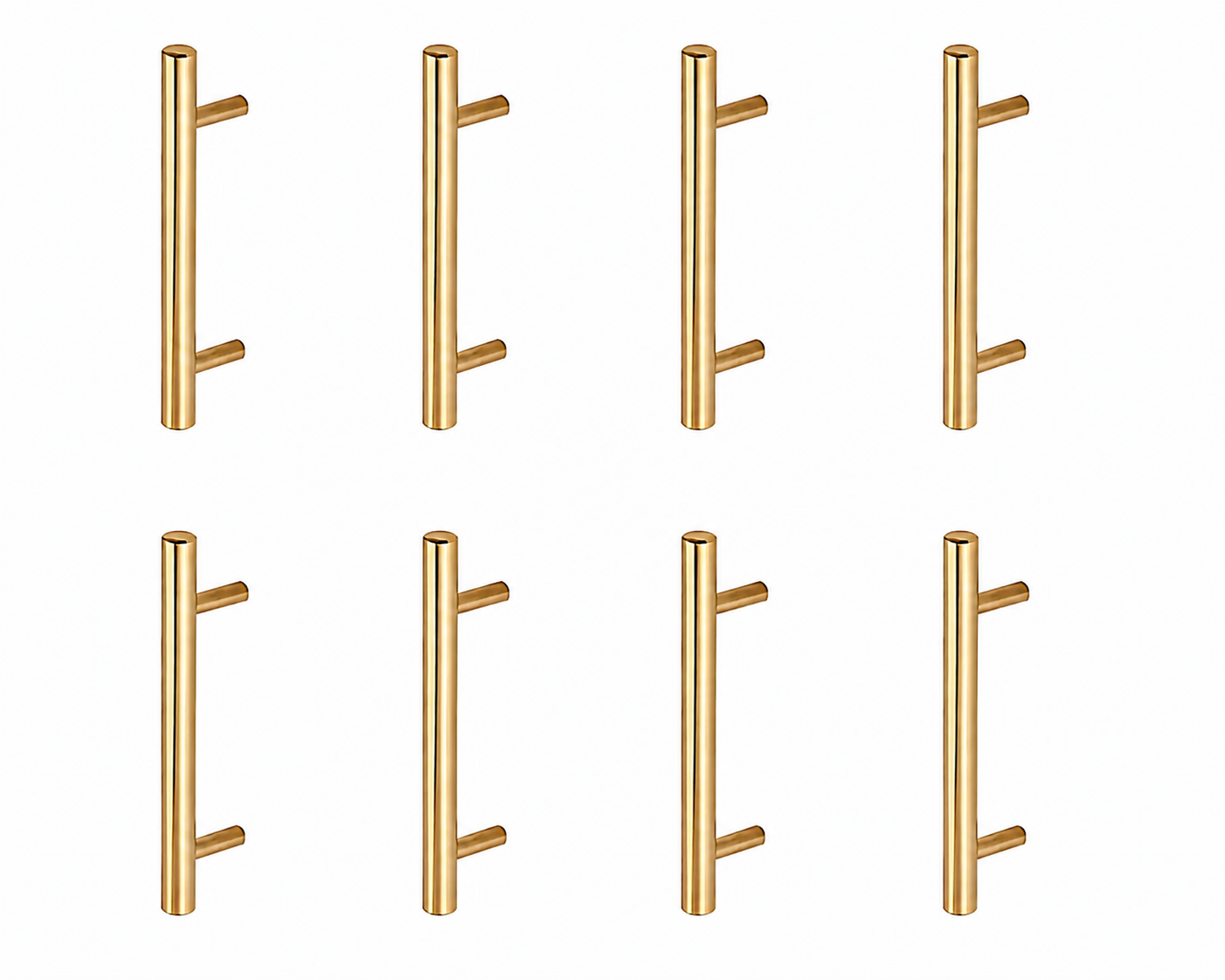 Kit Puxador Tubo Dourado 64mm Armário Gaveta Cozinha Luxo