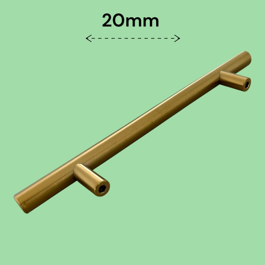 Kit c/8 Puxadores para móveis e gavetas 20 cm Estilo Minimalista Aço Inoxidável Acabamento Fosco