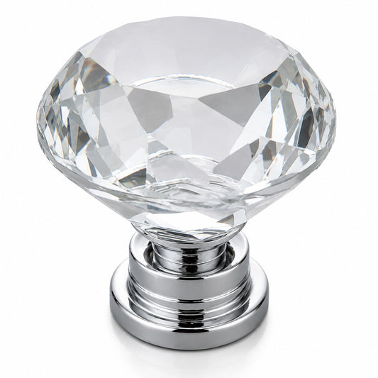 Puxador Cristal 30mm Para Móveis Armário Gaveta Kit 4 8 10
