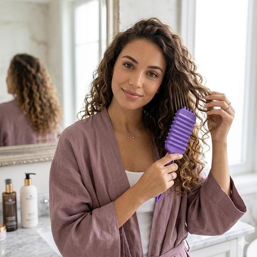 Escova Cabelo Raquete Modeladora Definidora  Fitagem  Cachos