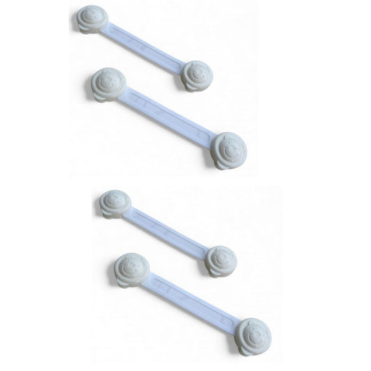 Trava de Segurança para Armário Porta Gaveta, Protetor Infantil Flexível para Bebê, Branco, 16cm, 4 Peças