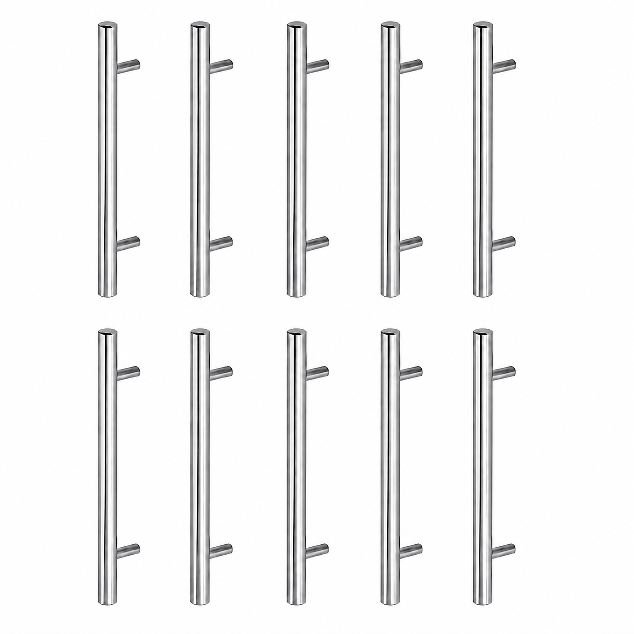 Puxador Armário Tubular Prata Fosco 64mmAço Inox Premium Kit