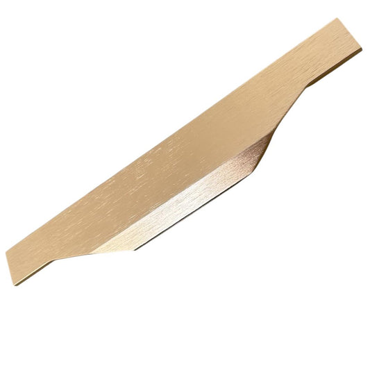 Puxador Perfil Slim Dourado Escovado 140mm Armário Alumínio