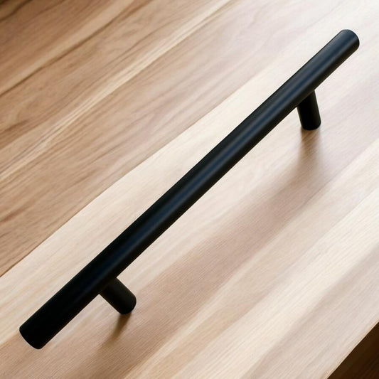 Kit c/10 Puxadores para Móveis e Gavetas 20 cm Estilo Minimalista Aço Inoxidável Acabamento Fosco