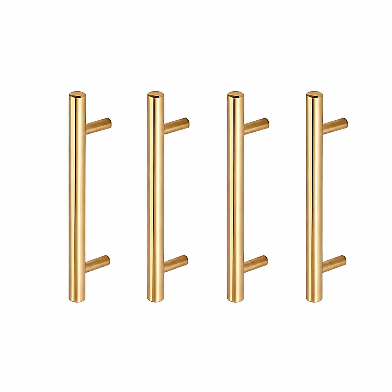 Kit Puxador Tubo Dourado 64mm Armário Gaveta Cozinha Luxo