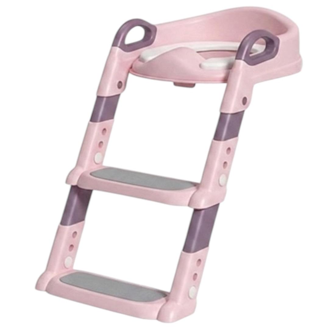 Assento Redutor Infantil com Escada Troninho Vaso Azul Rosa