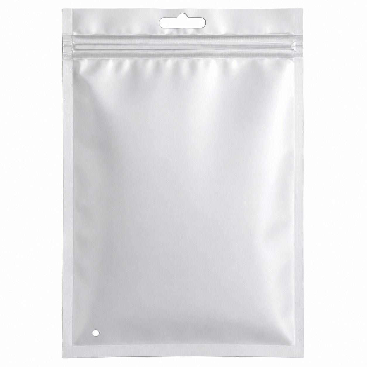 Kit Saco Embalagem Pouch Furo Expositor Com Zip  -  100 Unid