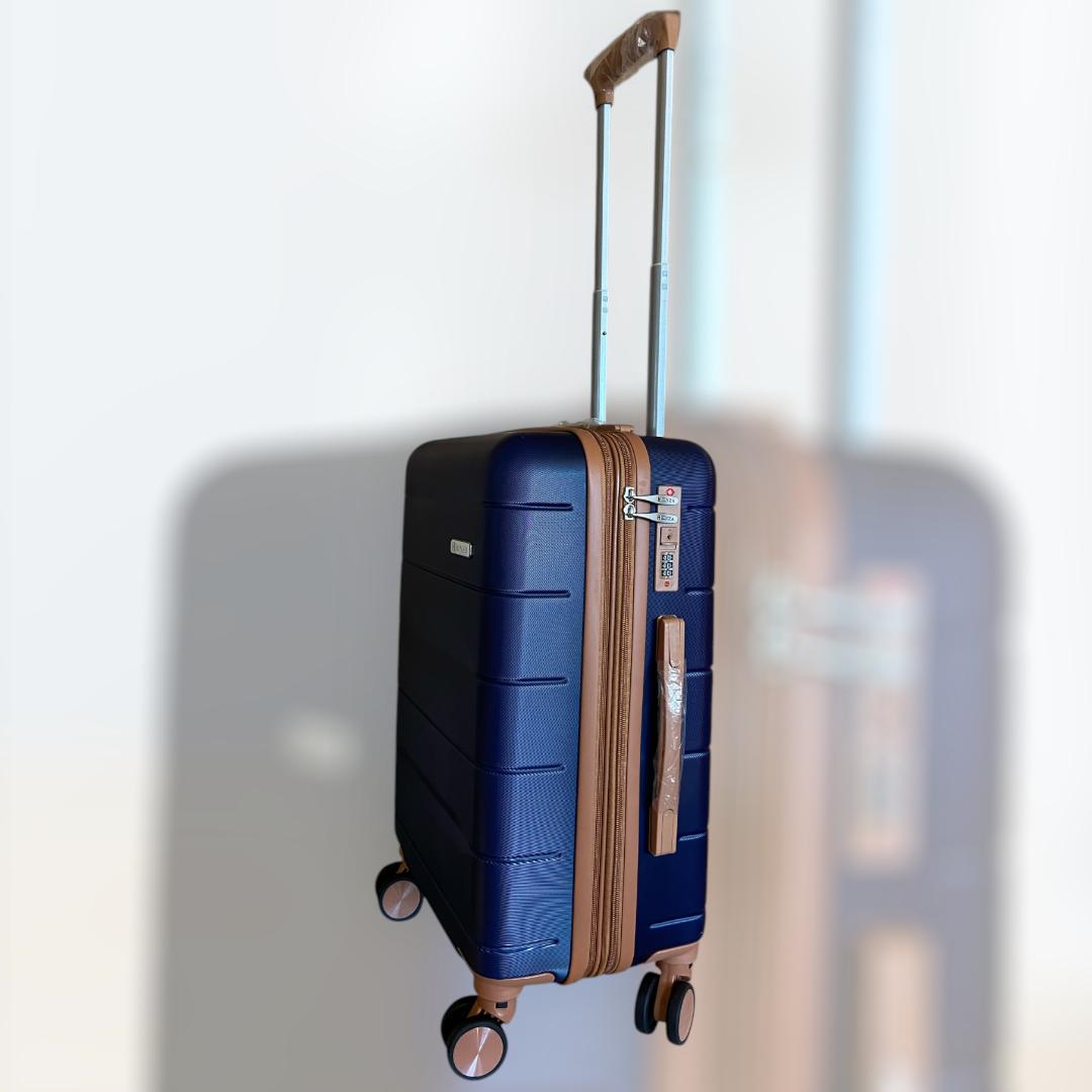 Mala de Viagem de Bordo Rígida com Rodas Duplas 360º 100%ABS