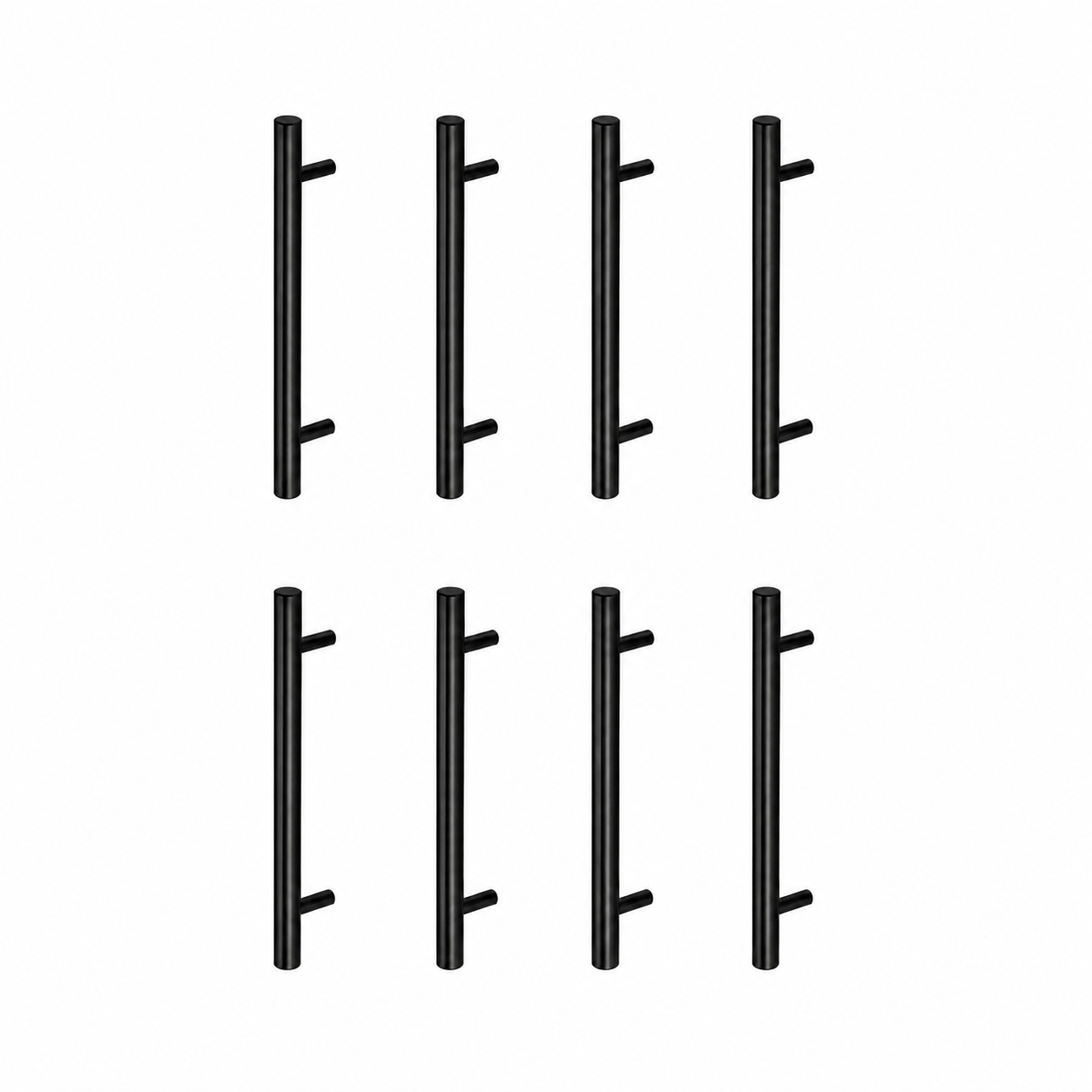 Puxador Armário Tubular Preto Fosco 64mmAço Inox Premium Kit