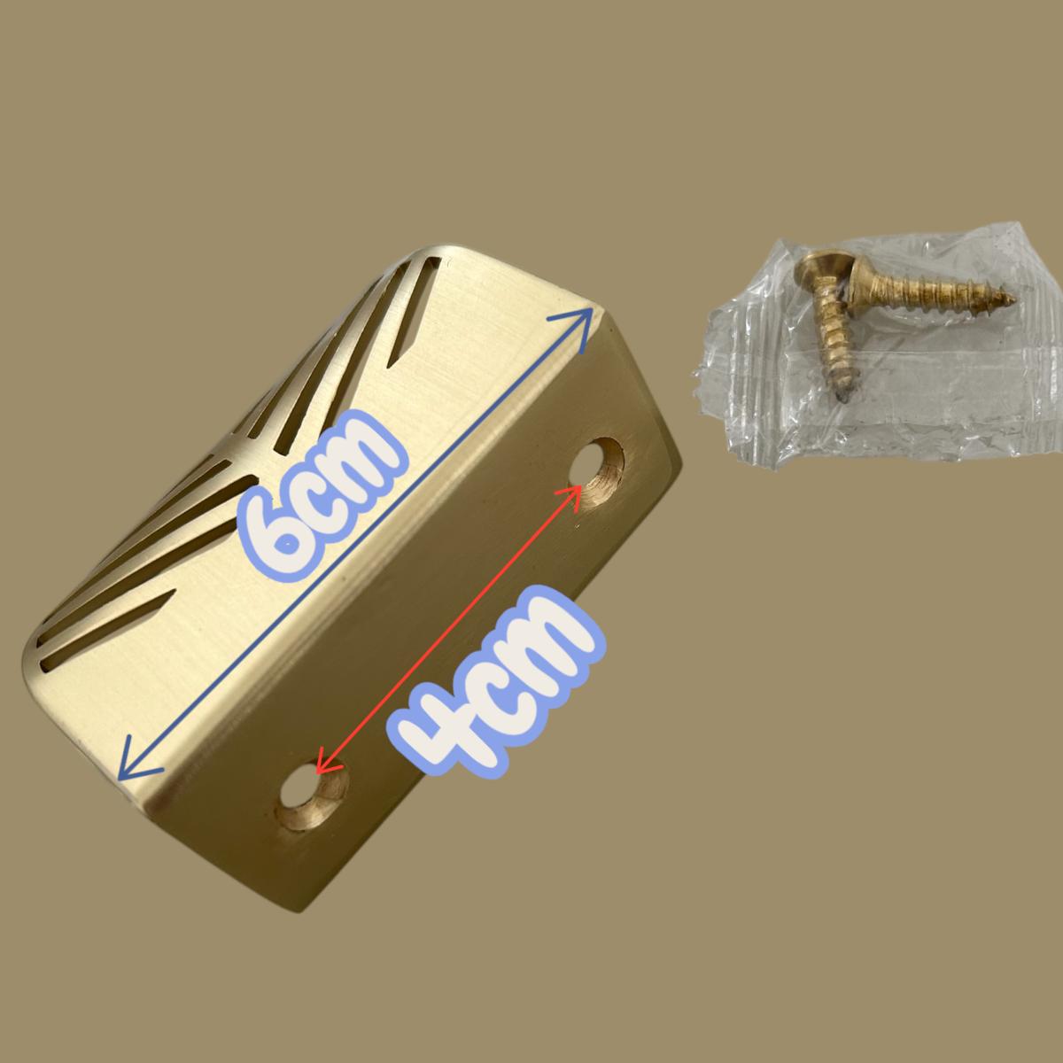 Kit c/8 Puxadores para Armários e Gavetas em Formato de Folha Dourado 6cm