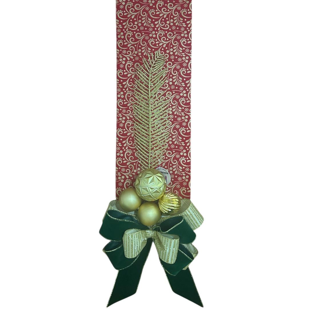 Escapulário de Natal Luxo em Tecido Premium  Laços de Veludo e Decoração Diferente em Cada Ponta -RIKABUNI