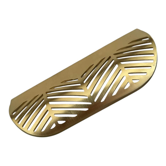 Kit c/10 Puxadores para Armários e Gavetas em Formato de Folha Dourado 12cm