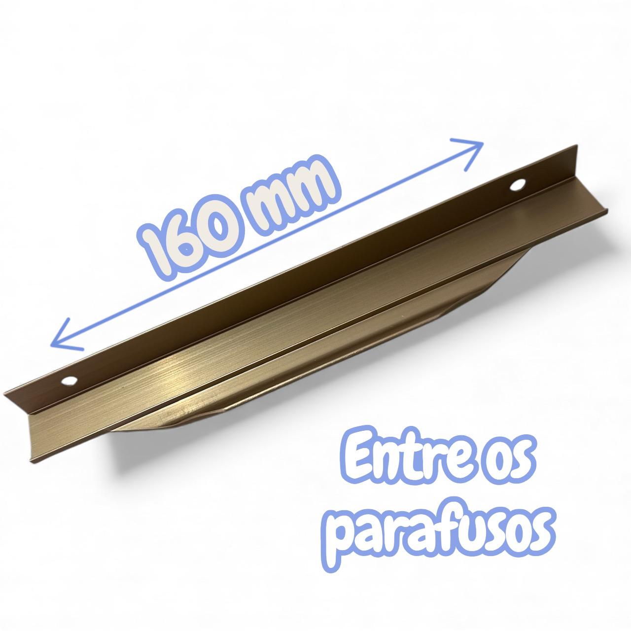 10 Puxadores para Armários e Gavetas, Perfil Slim, Bronze Fosco Escovado, 200mm - RIKABUNI
