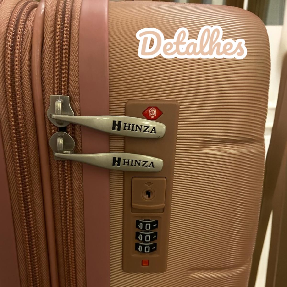 Mala de Viagem de Bordo Rígida com Rodas Duplas 360º 100%ABS