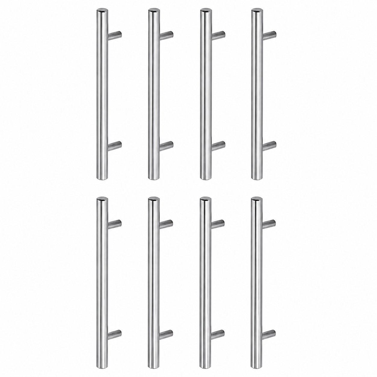 Puxador Armário Tubular Prata Fosco 64mmAço Inox Premium Kit