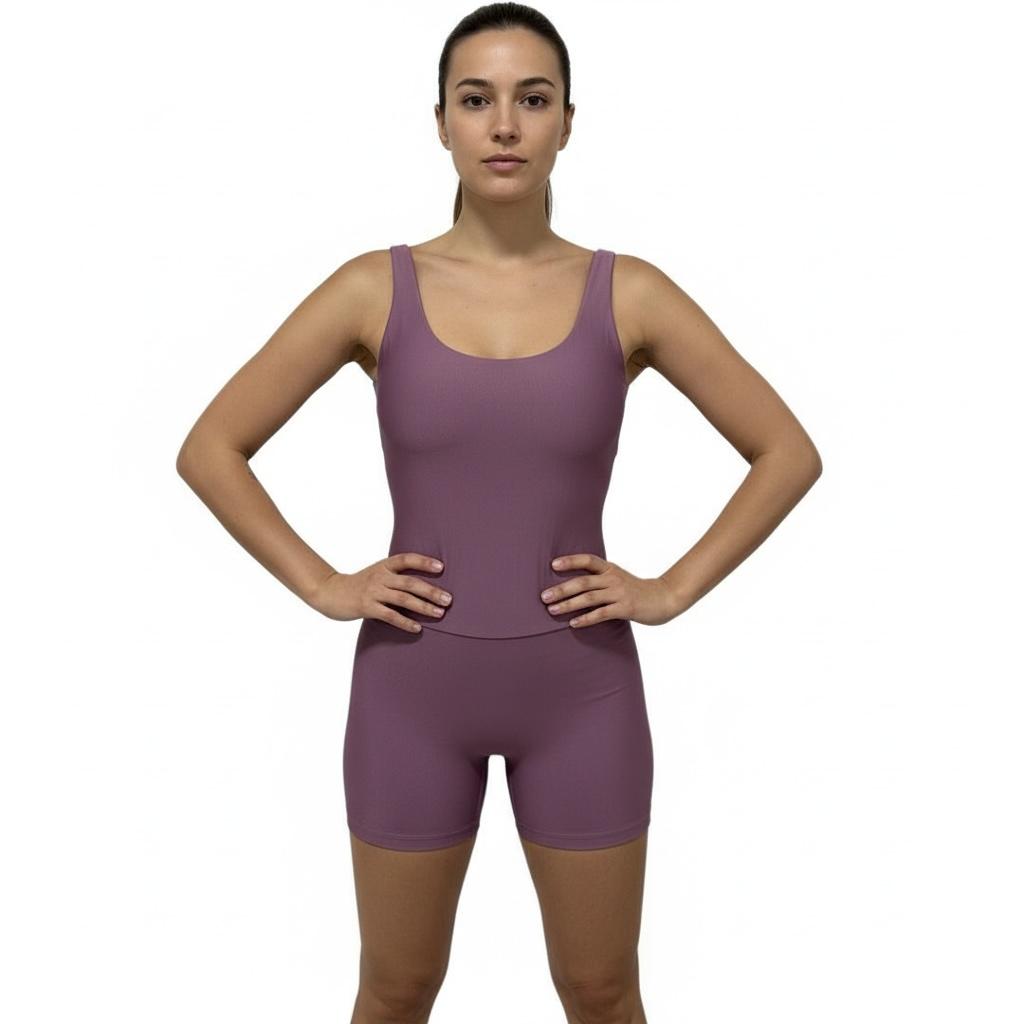 Macaquinho Regata Fitness Feminino, Suplex Power Alta Compressão, com Bojo Removível, Zero Transparência