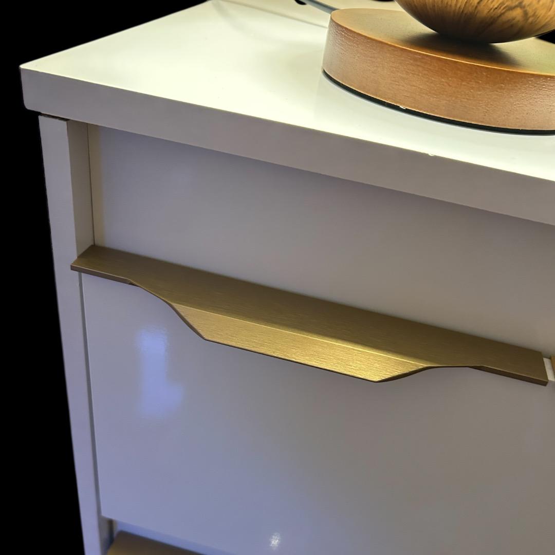 Puxador para Armários e Gavetas Perfil Slim Bronze Fosco Escovado 200mm - RIKABUNI
