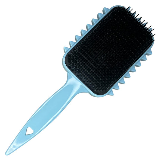 Escova Cabelo Raquete Modeladora Fitagem Cachos Azul Claro