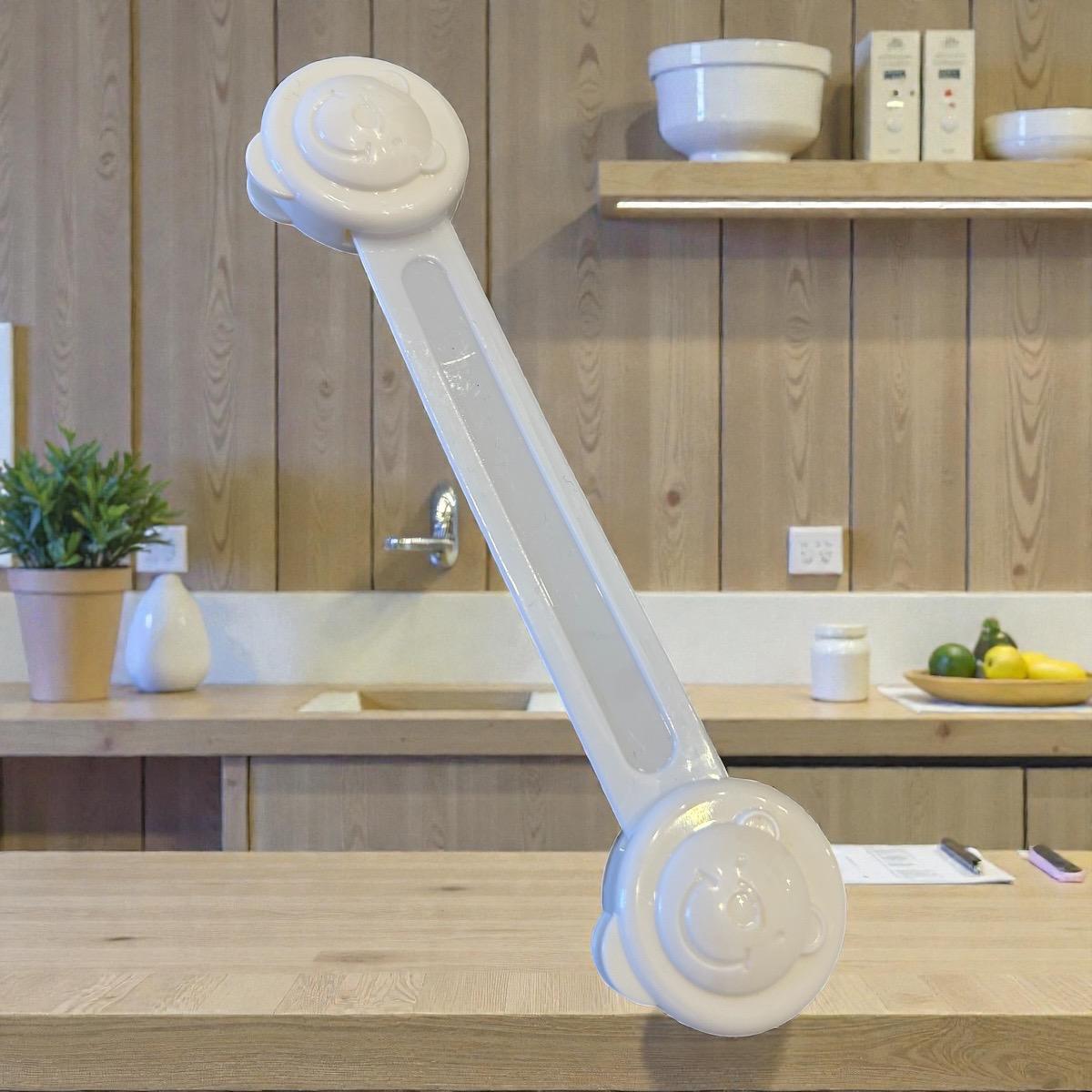 Travas de Segurança para Portas e Gavetas, Proteção para Bebê, Branco, Kit com 10 Unidades