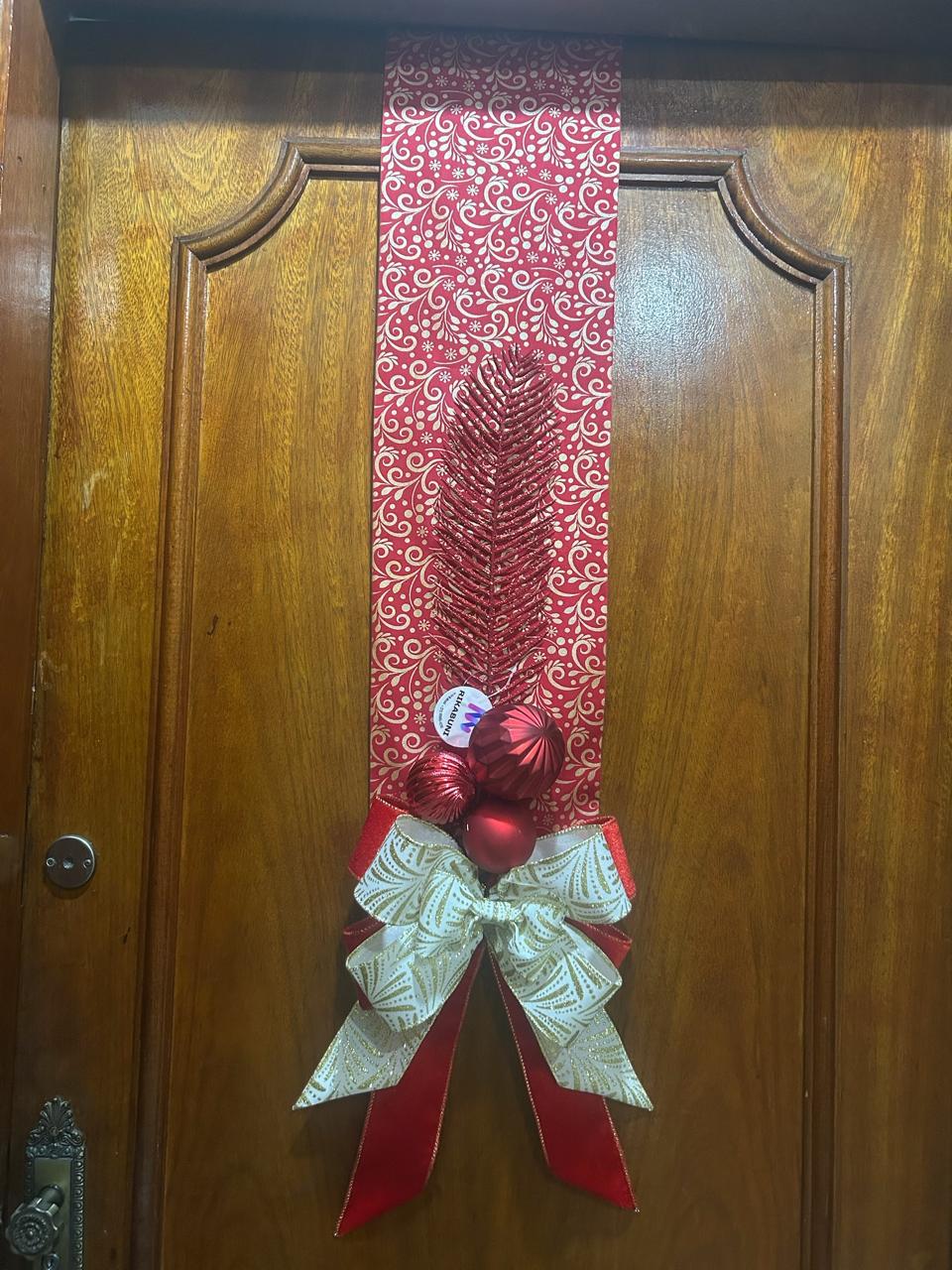 Escapulário de Natal Luxo em Tecido Premium  Laços de Veludo e Decoração Diferente em Cada Ponta -RIKABUNI