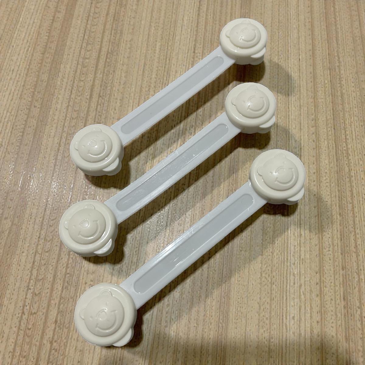 Travas de Segurança para Portas e Gavetas, Proteção para Bebê, Branco, Kit com 10 Unidades
