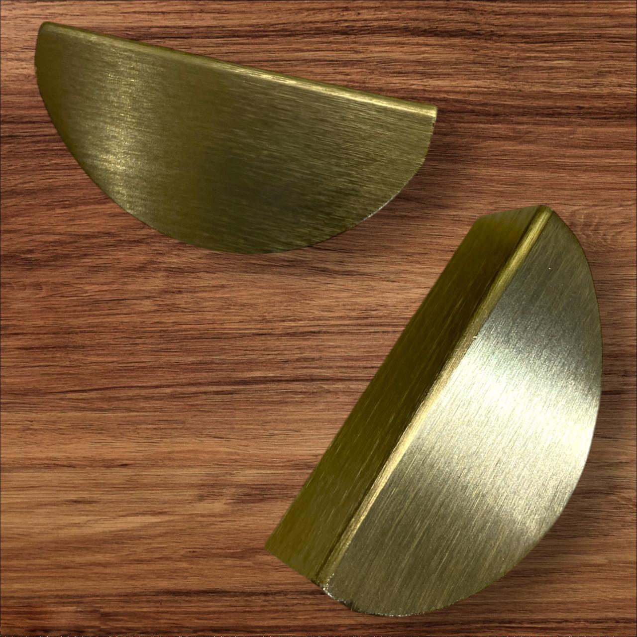 Kit c/4 Puxadores Gaveta Armário Meia Lua Maciço