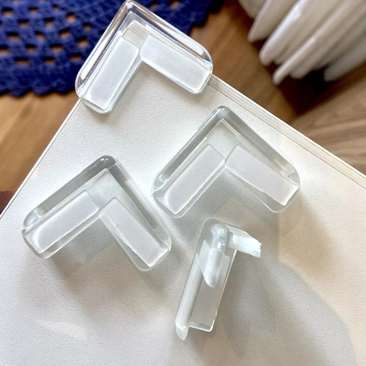 Protetor Cantoneira Quina Bebê Silicone Móveis Mesa 8 Uni