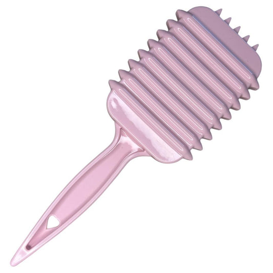 Escova Cabelo Raquete Modeladora Fitagem Cachos Rosa Claro