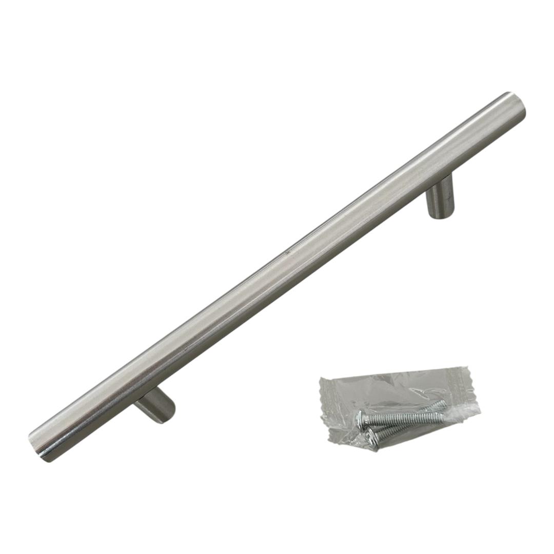 Kit c/10 Puxadores para móveis e gavetas 20 cm Estilo Minimalista Aço Inoxidável Acabamento Prata
