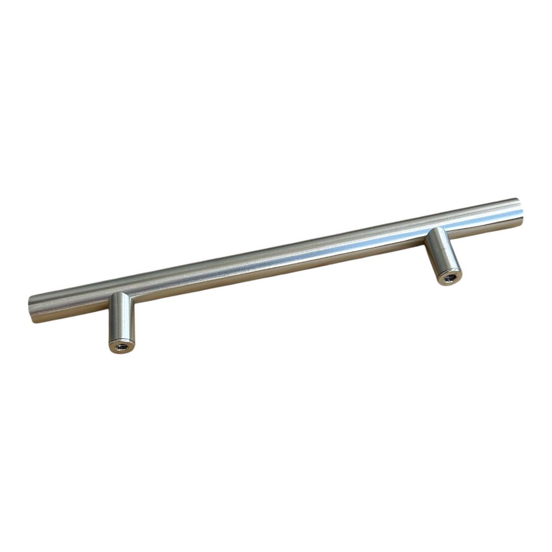 Kit c/10 Puxadores para móveis e gavetas 20 cm Estilo Minimalista Aço Inoxidável Acabamento Prata
