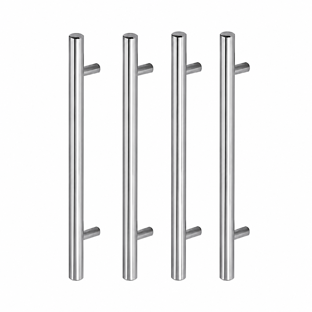 Puxador Armário Tubular Prata Fosco 64mmAço Inox Premium Kit