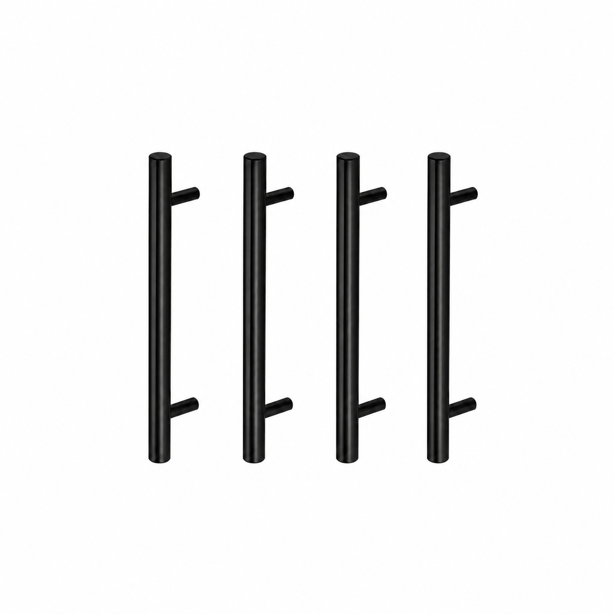 Puxador Armário Tubular Preto Fosco 64mmAço Inox Premium Kit
